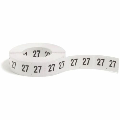 Smead ETYJ Color-Coded Year Labels - 27 - 3/4" Height x 1 1/2" Width - White - Paper - Laminated - 500 / Set