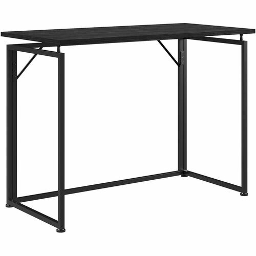 Techni Mobili Space Saving Folding Desk - Folding Base - Modern Style - 66 lb Capacity - 39.50" Table Top Width x 19.70" Table Top Depth - 29.20" Height - Workstation, Computer, Bedroom, Dorm Room, Laptop - Assembly Required - Black - Steel Base Material