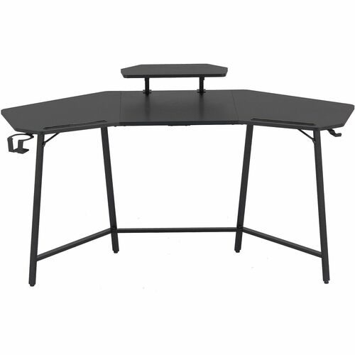 Techni Sport Guardian Gaming Desk - Black Top - 4 Legs - 110 lb Capacity - 63" Table Top Width x 29.50" Table Top Depth - 35" Height - Gaming, Monitor, Accessories - Assembly Required - Black - Medium Density Fiberboard (MDF) Top Material - Steel Frame Ma