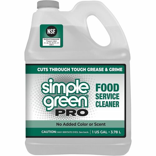 Simple Green PRO Food Service Cleaner - For Multipurpose - Concentrate - 128 fl oz (4 quart) - Recommended For: Grease Remover, Grime Remover, Baked-on Food Remover - Non-flammable, Caustic-free, Non-abrasive, Chemical-free, Color-free, Phosphate-free - C