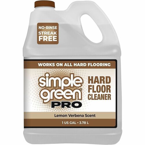 Simple Green PRO Hard Floor Cleaner - For Multi Surface - Ready-To-Use - 128 fl oz (4 quart) - Lemon Verbena Scent - Recommended For: Dirt Remover, Grime Remover - pH Neutral, Residue-free, No-rinse, Streak-free - Colorless