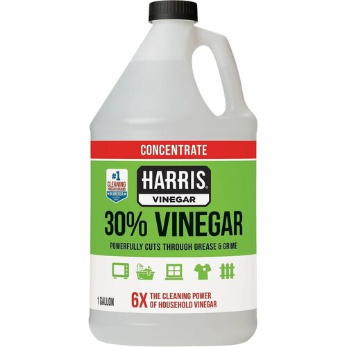 Harris Vinegar - For Surface, Commercial - Concentrate - 128 fl oz (4 quart) - Recommended For: Grease Remover, Grime Remover, Stain Remover, Odor Remover - Green