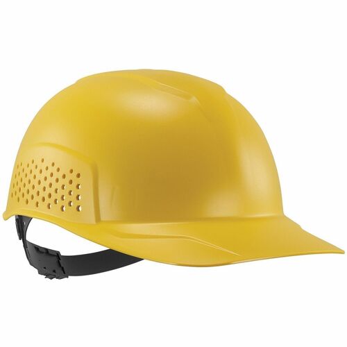 Ergodyne Skullerz 8951 Vented Hard Shell Bump Cap - Recommended for: Mechanic, Baggage Handling, Food Processing, Manufacturing, Inspection - Head, Visibility Protection - Ratchet Closure - Polyethylene - Yellow - Vented, Lightweight, Durable, Breathable,
