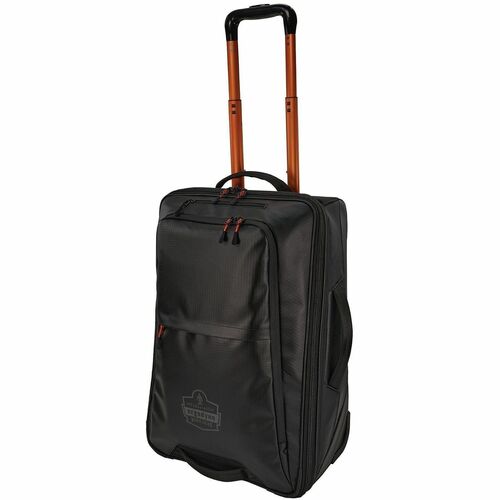 Ergodyne Arsenal Travel/Luggage Case (Carry On) Travel - Black - Water Resistant - Tarpaulin, 600D Ripstop Polyester Body - Telescoping Handle, Handle - 9" Height x 14" Width x 22" Depth - 11.10 gal Volume Capacity