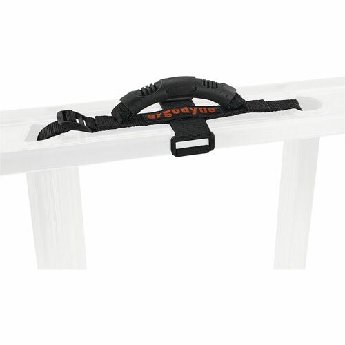 Ergodyne Arsenal 5304 Extension Ladder Carrying Handle - Adjustable - 100 lb Load Capacity - One Size - Hook & Loop Attachment - Black - Rubber - 1 / Each