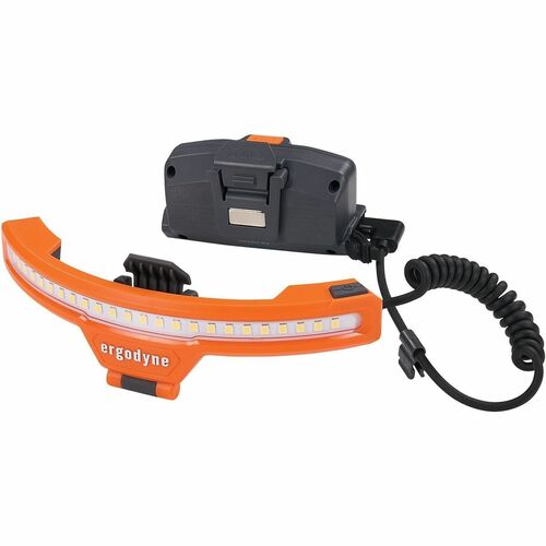 Ergodyne Skullerz 8886 Rechargeable Wide Beam Headlamp - LED - 575 lm Lumen - Battery Rechargeable - Battery - Drop Resistant, Dust Resistant, Water Resistant - Orange - 1 Each