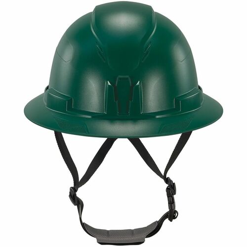 Ergodyne Skullerz 8963-MIPS Type 2 Full-Brim Safety Helmet - Recommended for: Construction, Utility, Oil & Gas, Forestry, Mining, General Purpose - Head, Impact, Sun, Rain Protection - Expanded Polystyrene Foam (EPS) - Green - Adjustable Ratchet, Ratchet,