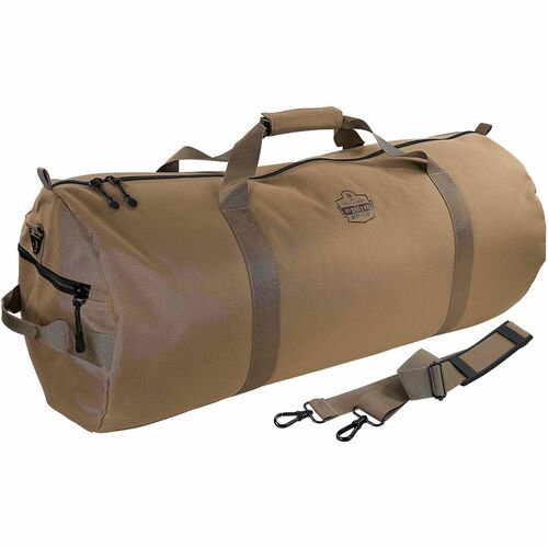 Ergodyne Arsenal Carrying Case (Duffel) Gear - Khaki - Water Resistant, Wear Resistant, Tear Resistant, Stain Resistant - 600D Polyester Body - Shoulder Strap, Handle - 13" Height x 13" Width x 28.5" Depth - Medium Size - 20.87 gal Volume Capacity