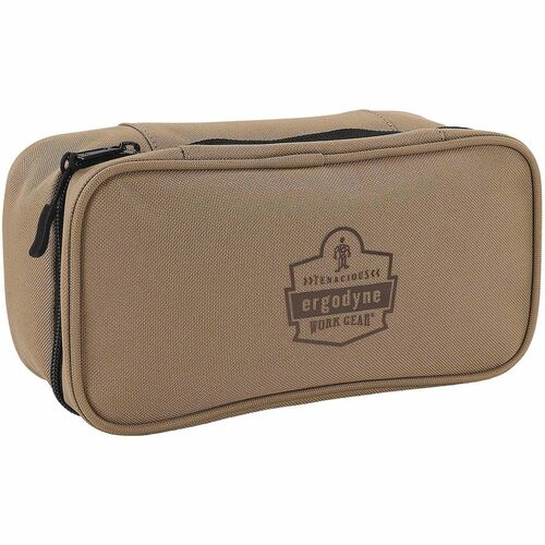 Ergodyne Arsenal Carrying Case Tools - Khaki - Water Resistant Back, Stain Resistant - 600D Polyester Body - Handle - 3.5" Height x 4.5" Width x 10" Depth - Large Size - 1.59 quart Volume Capacity