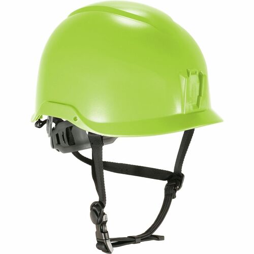 Ergodyne Skullerz 8976 Type 2 Safety Helmet - Recommended for: Construction, Utility, Oil & Gas, Forestry, Mining, General Purpose - Impact, Head Protection - Expanded Polystyrene Foam (EPS) - Lime - Chin Strap, Lightweight, Comfortable, Sweatband, Breath