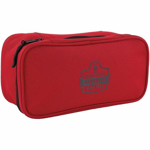 Ergodyne Arsenal Carrying Case Tools - Red - Water Resistant Back, Stain Resistant - 600D Polyester Body - Handle - 3.5" Height x 4.5" Width x 10" Depth - Large Size - 2.32 quart Volume Capacity