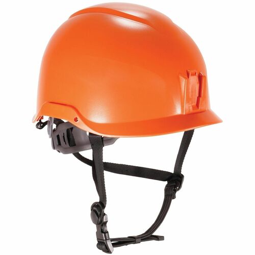 Ergodyne Skullerz 8976 Type 2 Safety Helmet - Recommended for: Construction, Utility, Oil & Gas, Forestry, Mining, General Purpose - Impact, Head Protection - Expanded Polystyrene Foam (EPS) - Orange - Chin Strap, Lightweight, Comfortable, Sweatband, Brea