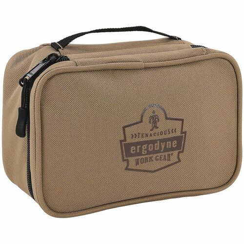 Ergodyne Arsenal Carrying Case Tools - Khaki - Water Resistant Back, Stain Resistant - 600D Polyester Body - Handle - 3" Height x 4.5" Width x 7.5" Depth - Small Size - 1.59 quart Volume Capacity