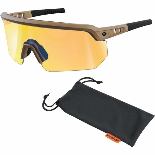 Ergodyne Skullerz AEGIR Mirrored/Anti-Scratch/Anti-Fog Safety - Recommended for: Outdoor, Construction, Landscaping, Carpentry, Woodworking, Boating, Skiing, Fishing, Hunting, Shooting, Sport - Fog, Impact, Eye, Ultraviolet, UVA, UVB, UVC, Sun Protection 