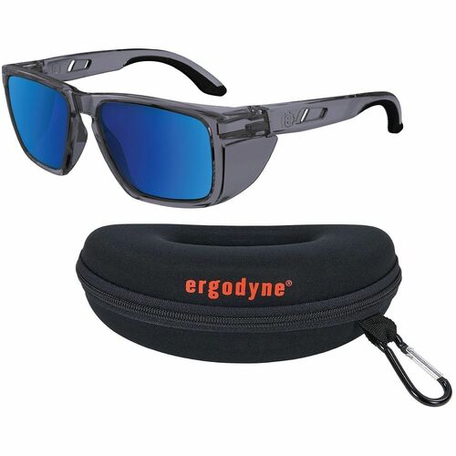 Ergodyne Skullerz SIXTEN Polarized Mirrored Anti-Scratch Anti-Fog - Recommended for: Outdoor, Construction, Landscaping, Carpentry, Woodworking, Boating, Skiing, Fishing, Hunting, Shooting, Sport - Fog, Impact, UVA, UVB, UVC, Sun, Eye Protection - Polycar