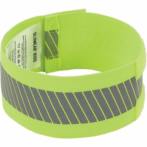 Ergodyne GloWear 8100 Hi-Vis Arm/Leg Band - Adjustable - Large (L)/Extra Large (XL) - Hook & Loop Attachment - Lime - 1 / Pack