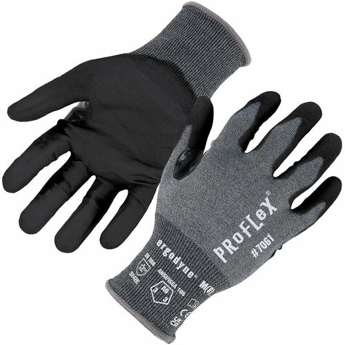 Ergodyne ProFlex 7061 PU Coated Cut-Resistant Gloves - Cut, Abrasion, Hand Protection - Polyurethane Coating - 11 Size Number - XXL Size - Polyurethane - Blue - Touchscreen Capable - Reinforced Thumb Saddle, Machine Washable, Slash Resistant, Cut Resistan