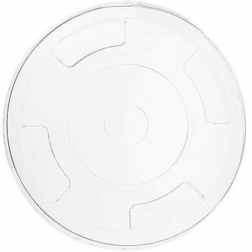 Vegware 96-Series Flat Lids - Round - Polylactic Acid (PLA) - White - 50 Lids/Pack - 1000 / Carton