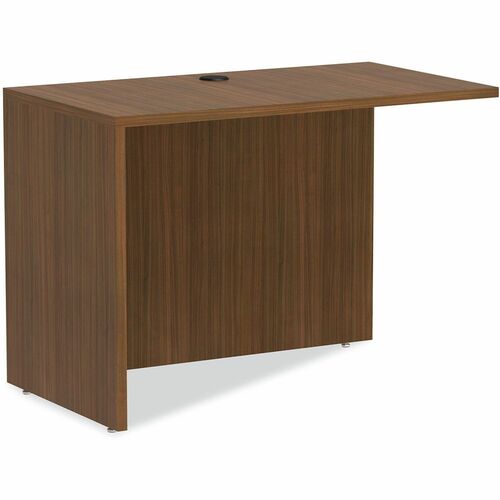 Alera Valencia Bridge/Return - Finish: Modern Walnut - Edge Banding, Reversible, Textured