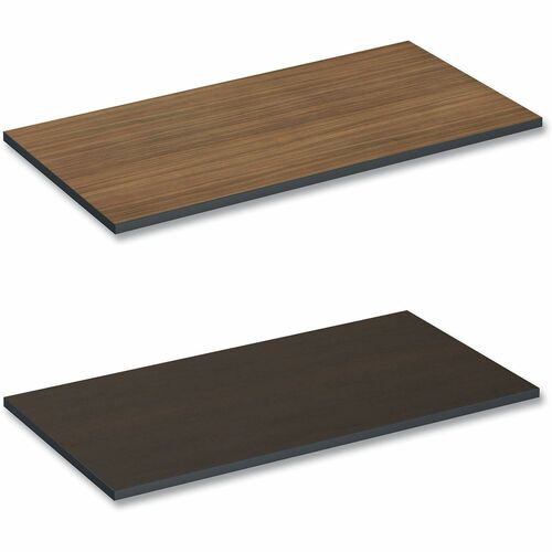 Alera Reversible Laminate Table Top, Rectangular, 47.63w x 23.63d, Espresso/Walnut - Espresso Rectangle, Walnut Top - 1" Table Top Thickness x 47.60" Width x 23.60" Depth - Training - Laminate, Wood Grain Top Material