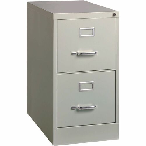 Alera Economy File Cabinet - 15" Width x 25" Depth x 28.4" Height - 2 x Drawer(s) for File - 10.55" Drawer Height 12.05" Drawer Width 23.67" Drawer Depth - Letter - Vertical - Light Gray