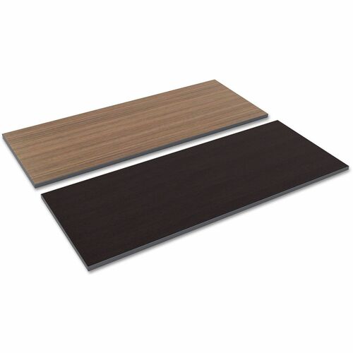 Alera Reversible Laminate Table Top, Rectangular, 59.38w x 23.63d, Espresso/Walnut - Espresso Rectangle, Walnut Top - 1" Table Top Thickness x 59.30" Width x 23.60" Depth - Training - Laminate, Wood Grain Top Material