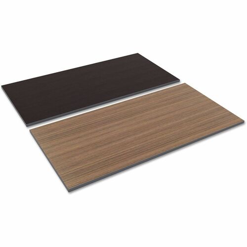 Alera Reversible Laminate Table Top, Rectangular, 59.38w x 29.5d, Espresso/Walnut - Espresso Rectangle, Walnut Top - 1" Table Top Thickness x 59.30" Width x 29.50" Depth - Training - Laminate, Wood Grain Top Material