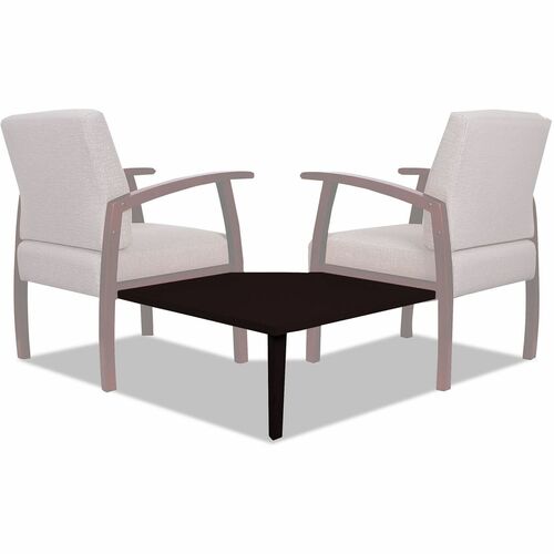 Alera Reception Lounge 700 Series Gang Table, Corner, 27.5w x 27.5d x 13.13h, Mahogany - Mahogany Top - 0.70" Table Top Thickness x 27.50" Width x 27.50" Depth - Reception Area - Assembly Required - Laminate, Wood Grain Top Material