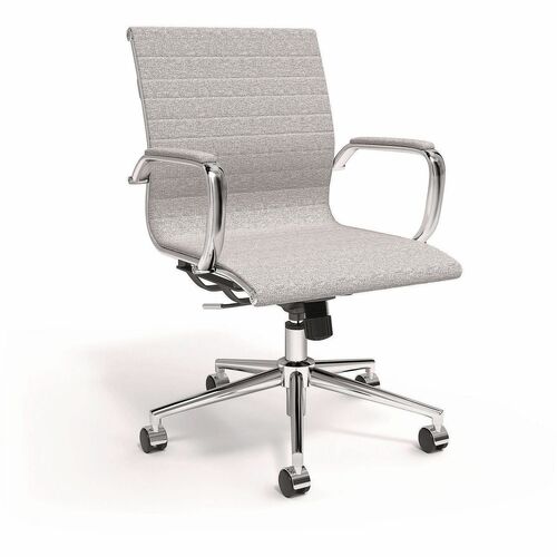 Alera Siskin Management Chair - Gray Seat Color - Fabric, Foam Seat Material - Gray Back Color - Fabric, Foam Back Material - Chrome Frame Color - Chrome Frame Material - Armrest