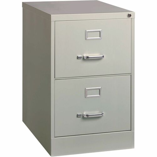 Alera Economy File Cabinet - 15" Width x 25" Depth x 28.4" Height - 2 x Drawer(s) for File - 10.55" Drawer Height 15.05" Drawer Width 23.67" Drawer Depth - Legal - Vertical - Light Gray
