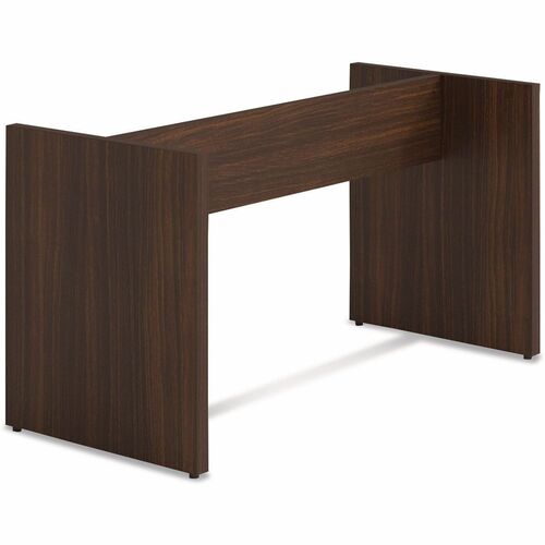 Alera Seville 96" Wide Conference Table Base, 50w x 22d x 28h, Mahogany - Mahogany Table Top - Glide