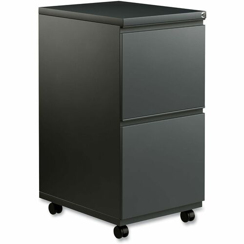 Alera File Cabinet - 15" Width x 19.3" Depth x 27.7" Height - 2 x Drawer(s) for File - 12" Drawer Height - Legal, Letter - Vertical - Charcoal