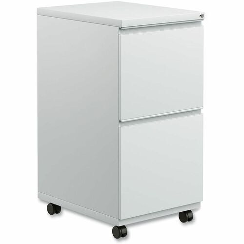 Alera File Cabinet - 15" Width x 19.3" Depth x 27.7" Height - 2 x Drawer(s) for File - 12" Drawer Height - Legal, Letter - Vertical - Light Gray