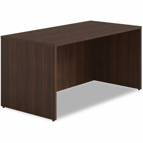Alera Seville Series Desk Shell, 60" x 30" x 29" , Mahogany - Rectangle - Square Edge - Glide