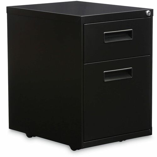 Alera File Cabinet - 15" Width x 19.3" Depth x 21.7" Height - 2 x Drawer(s) for Box, File - 12" Drawer Height - Legal, Letter - Vertical - Black