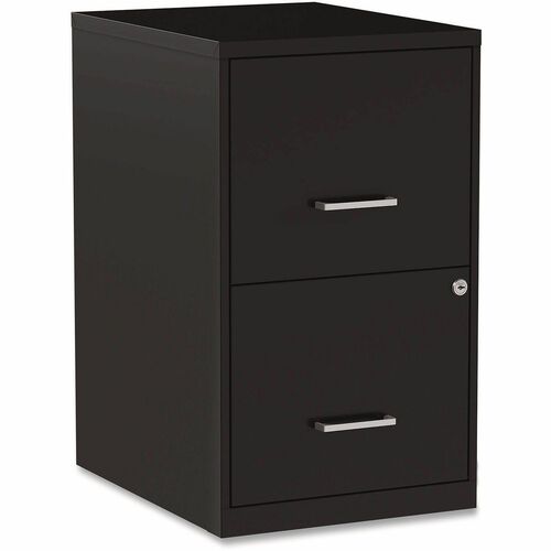 Alera Soho File Cabinet - 14" Width x 18" Depth x 24.1" Height - 2 x Drawer(s) for File - Letter - Vertical - Black - Assembly Required