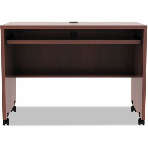 Alera Valencia Series Mobile Workstation Desk, 41.38" x 23.63" x 30" , Medium Cherry - Rectangle - 1 Shelve(s)