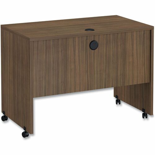 Alera Valencia Series Mobile Workstation Desk, 41.38" x 23.63" x 30" , Modern Walnut - Rectangle - 1 Shelve(s) - Finish: Modern Walnut