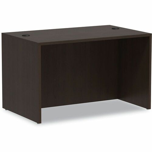 Alera Valencia Series Straight Front Desk Shell, 47.25" x 29.5" x 29.63" , Espresso - Rectangle - Edge Banding, Leveling Glide, Scratch Resistant, Stain Resistant, Textured, Water Resistant