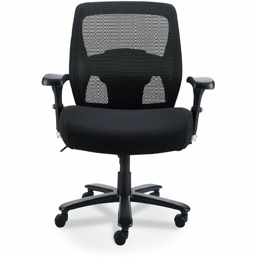 Alera Big & Tall Executive Chair - Black Seat Color - Fabric, Foam Seat Material - Black Back Color - Mesh Back Material - Black Frame Color - Nylon Frame Material - Armrest