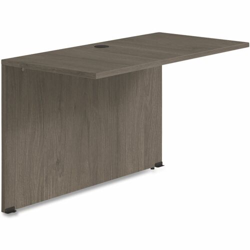 Alera Seville Series Bridge Return, 48w x 24d x 29h, Walnut - Square Edge - Finish: Walnut