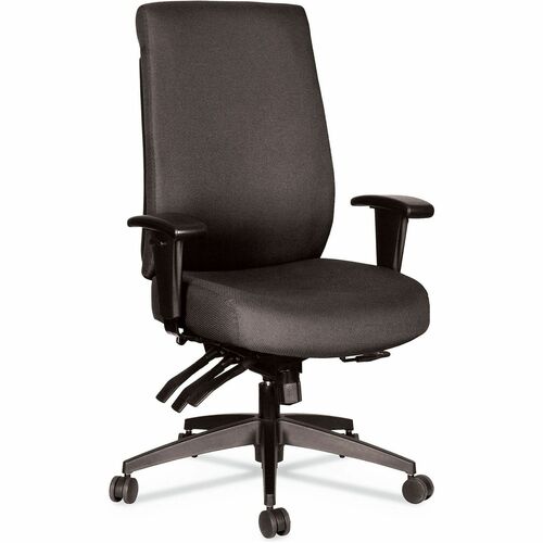 Alera Wrigley Task Chair - Black Seat Color - Polyester Seat Material - Black Back Color - Polyester Back Material - Black Frame Color - Steel Frame Material - High Back - Armrest