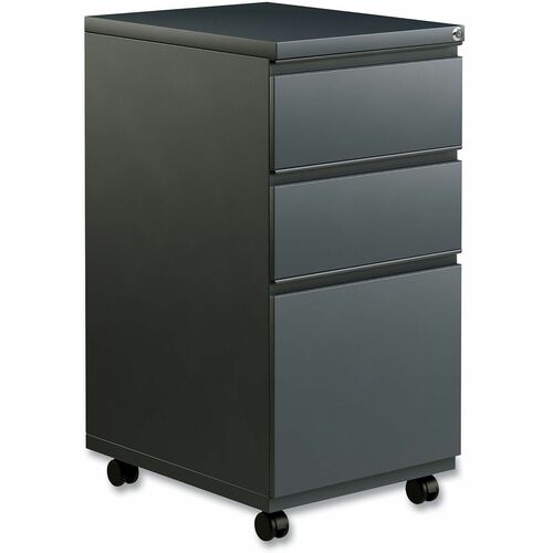 Alera File Cabinet - 15" Width x 19.3" Depth x 27.7" Height - 3 x Drawer(s) for Box, File - 12" Drawer Height - Legal, Letter - Vertical - Charcoal