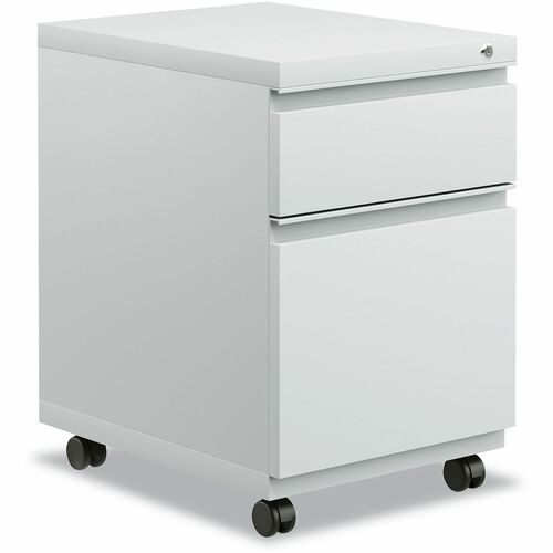Alera File Cabinet - 15" Width x 19.3" Depth x 21.7" Height - 2 x Drawer(s) for Box, File - 12" Drawer Height - Legal, Letter - Vertical - Light Gray