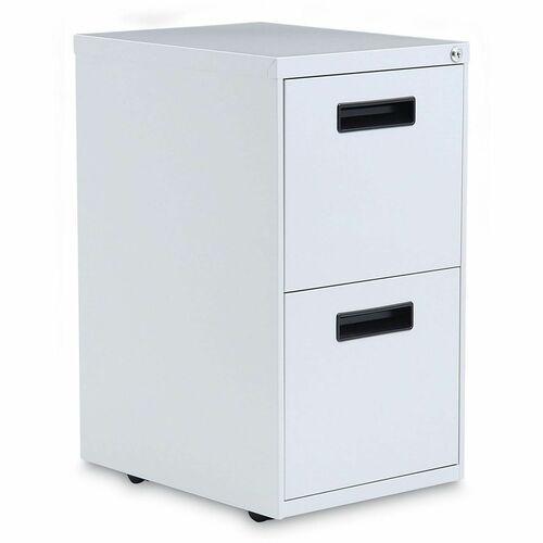 Alera File Cabinet - 15" Width x 19.3" Depth x 27.7" Height - 2 x Drawer(s) for File - 12" Drawer Height - Legal, Letter - Vertical - Light Gray