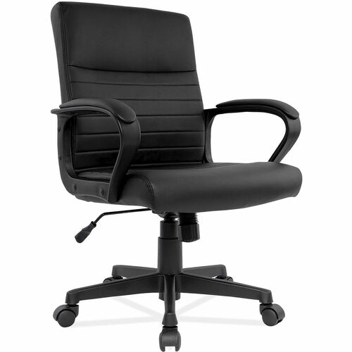 Alera Breich Executive Chair - Black Seat Color - Foam, Polyurethane Seat Material - Black Back Color - Polyurethane Back Material - Black Frame Color - Nylon Frame Material - Armrest