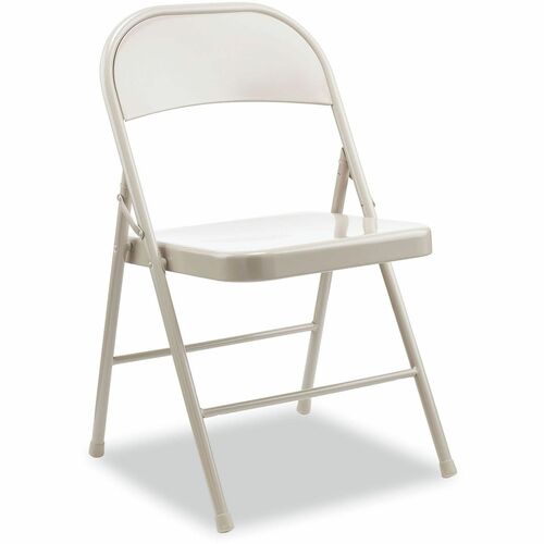 Alera Folding Chair - Taupe Seat Color - Steel Seat Material - Taupe Back Color - Steel Back Material - Taupe Frame Color - Steel Frame Material - 4 / Carton