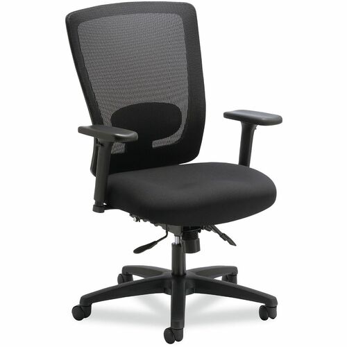 Alera Envy Chair - Black Seat Color - Fabric Seat Material - Black Back Color - Fabric Back Material - Black Frame Color - Plastic Frame Material - Mid Back - Armrest