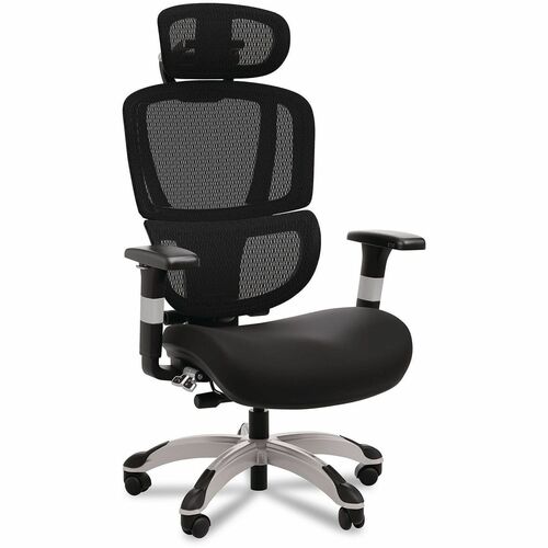 Alera Minerva Chair - Black Seat Color - Fabric, Foam Seat Material - Black Back Color - Mesh Back Material - Black Frame Color - Nylon Frame Material - Armrest