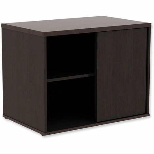 Alera Open Office Desk Credenza - Finish: Espresso - Edge Banding